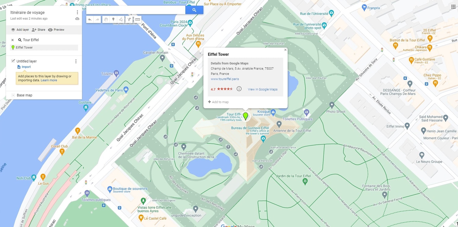 Google Maps ajouter un lieu de visite